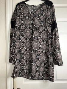 Vestido para mujer Charlotte Russe Boho Shift bordado mangas acampanadas M - Imagen 1 de 7