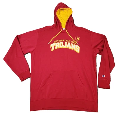 Champion® Para Hombre XL USC Trojans Pullover Sudadera con Capucha | Rojo Cardenal y Dorado Foto 1 de 4