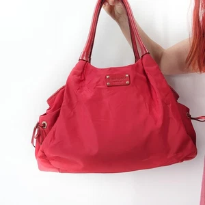 KATE Spade Borsa per pannolini per bambini in nylon rosso grande - Foto 1 di 8
