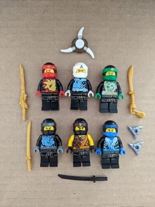 Lego Lot of 6 Ninjago SPINJITZU MASTERS Minifigs Kai ZANE Lloyd NYA Cole JAY - Picture 1 of 1