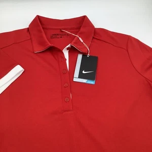 Nike Golf Womens Short Sleeve Dri Fit Polo Red Size XL NWT - Picture 1 of 11