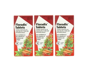 3 x Floradix Tablets Herbal Supplement Iron 84 tablets - Picture 1 of 1