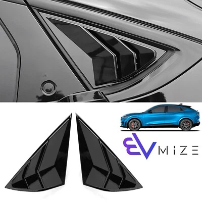 Cubierta de persianas laterales negras brillantes para Ford Mustang Mach E Foto 1 de 3