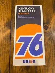 Vintage 1971 Union 76 Kentucky/Tennessee State Road Map - Picture 1 of 3
