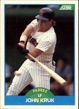 1989 Score San Diego Padres Baseball Card #148 John Kruk