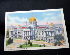 STATE CAPITAL HARRISBURG PA POST CARD - FREE SHIPPING - Picture 1 of 2