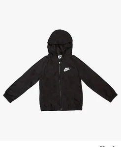 Nike Sportswear Light Weight Hoodie Windrunner Size 7 Kid -black - Picture 1 of 2