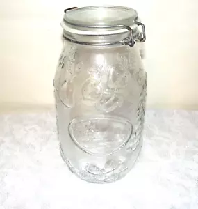 Vidrio Wheaton de colección 2 litros. Tapa abrazadera de fruta en relieve frasco SIN ENLATAR - Imagen 1 de 10