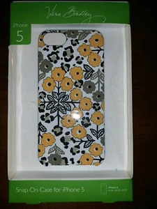 VERA BRADLEY NIB iPhone 5 Slide Frame Case - Yellow & Gray Floral - Go Wild - Picture 1 of 1