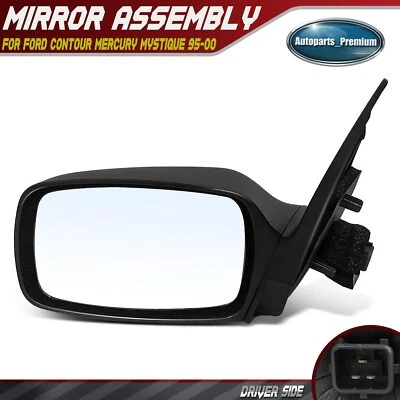 Espejo retrovisor negro no plegable del lado del conductor para Ford Contour Mercury Mystique 1995-2000 Foto 1 de 4