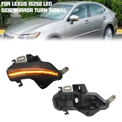 Luz de señal de giro de espejo lateral LED dinámica para Lexus IS250 IS350 IS300 ES RC F Foto 1 de 4