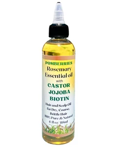 Rosemary Hair Growth Oil with Castor, Jojoba, Biotin for Black, Curly, Week Hair - Picture 1 of 6