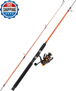 Catfish Fishing Rod and Reel Combo, 2-Piece Spinning Combo, Durable Graphite & G - Picture 1 of 15