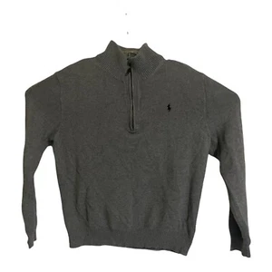 Polo Ralph Lauren Herren 1/4 Zip Pullover Sweater Größe L Grau und Blau - Bild 1 von 6