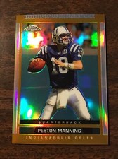 2003 Topps Chrome Draft Picks Gold Refractor #10 Peyton Manning NM-MT+
