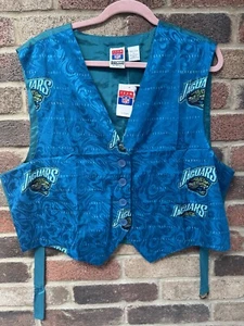 Team NFL Pro Moves Jacksonville Jaguars Vest Women’s XL Blue Old Logo - Picture 1 of 5