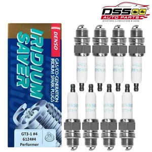 Bujía ahorradora iridio DENSO OEM 6124 GT3-1 #4 generación de gas de rendimiento - 8 piezas - Imagen 1 de 6