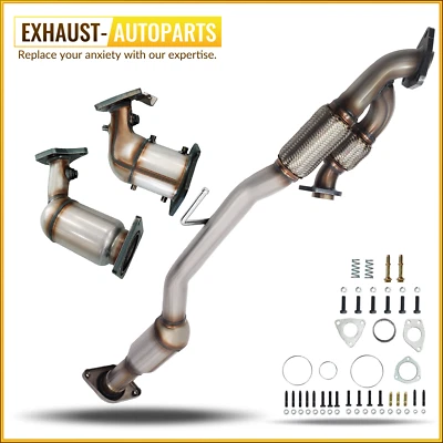 3 x Catalytic Converter  For 2013-2019 Nissan Pathfinder 3.5L with Flex Y-pipe Foto 1 de 4