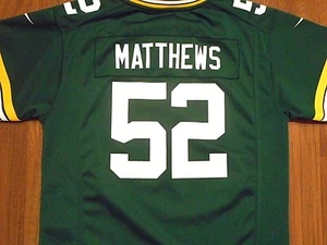 Vintage Clay Matthews Jr #52 Green Bay Packers Jersey by Nike, Youth Large, NICE - Picture 1 of 4