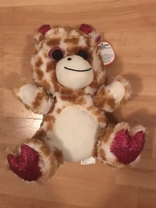 Happy Peek A Boo Toys Giraffe Plüschtier Stofftier 10 Zoll rosa glitzernde Augen & Ohren - Bild 1 von 11