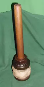 W. Medway, Antique 4-1/2 lb Leather-Rawhide / Steel Mallet- Carver- Stonemason - Picture 1 of 6