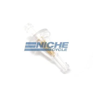 Universal Motorcycle ATV Scooter 5/16" Fuel Filter Clear Inline Brass 2.12" Long - Picture 1 of 3