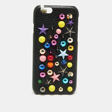Dolce & Gabbana Black Leather Embellished iPhone 6 Cover