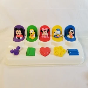 Vintage Mattel Disney Poppin Pals Pop Up Mickey Mouse & Friends Toddler Toy - Picture 1 of 8