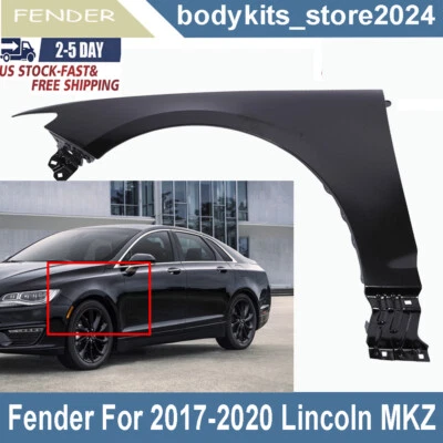 Primed Front Left Side Fender For 2017 2018 2019 2020 Lincoln MKZ HP5Z16006A Foto 1 de 4