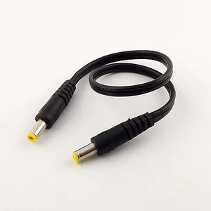 1x 1FT Male to Male 5.5mm x 2.1mm Plug DC Power Adapter Cable 18AWG CCTV Camera - Picture 1 of 5