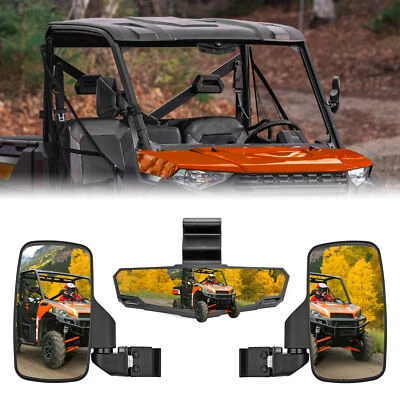 For 2015-2025 Polaris Ranger 570/900/1000 Side & Center View Convex Mirrors Set - Image 1 of 4