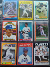 Lot de (12) cartes de baseball Willie Randolph des Yankees (10 sont différentes)/comme neuf