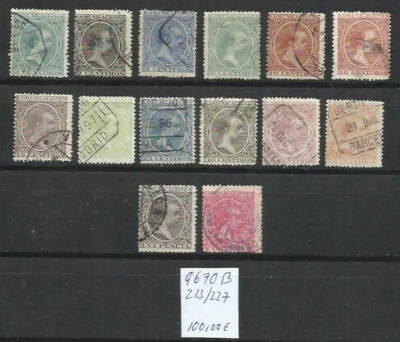 Q670B-SELLOS SERIE 100,00€ ALFONSO XIII PELON 1899-1901 Nº 213/227. CLASICOS. Q6 - Image 1 of 2