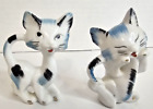 Vintage Pair Of Porcelain Figurine Cat/Kitten Made In Japan Mid Century