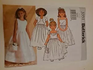 Butterick 3551 Girls' Dress 2, 3, 4, 5 Sewing Pattern Flower Girl Princess - Picture 1 of 2