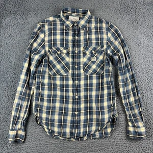 Ralph Lauren Hemd Herren Small Blau Denim & Supply Karo Karo Flanell Taschen RL - Bild 1 von 7
