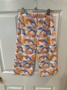 Pants, Girls Size 4, New, Handmade, 100% Cotton, Rainbows&Clouds - Picture 1 of 4