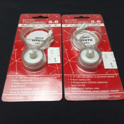 2 LED White Fairy Lights PINWHEEL STARBURST Battery Op 5 Micro LED Lights NIP - Image 1 of 4