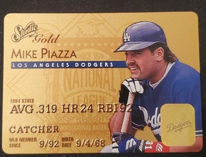 Mike Piazza 1995 Studio Gold 4 of 50 Studio Gold Donruss Dodgers Baseball