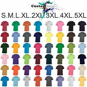 T-SHIRT Blank Plain Basic Tee S - 5XL Small Big Men's Cotton Premium Quality - Picture 1 of 16