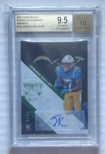 2020 Joshua Kelley Panini BLACK Rookie Auto EMERALD #/10 BGS 9.5 GEM | 10 Auto🔥 - Picture 1 of 5