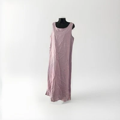 Vestido Jane Ashley Mezcla de Lino Mujer Mediano Púrpura Verano Bordado Maxi Boho Foto 1 de 4