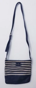 Kate Spade Designer Blue White Tenley Crossbody Bag Nautical Stripesley Purse - Picture 1 of 17