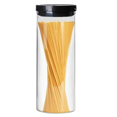 Contenedor de almacenamiento de pasta de espagueti de vidrio con tapas 65 oz - 12 pulgadas de alto vidrio para... Foto 1 de 4