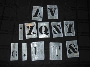 Vintage Reese's Interlocking Adjustable Lettering Metal Stencils 3" - Picture 1 of 4