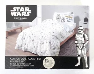 NEW Licensed DISNEY STAR WARS Reversible DOUBLE Bed Quilt Cover Set 100% COTTON - Picture 1 of 4