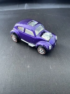 Vintage 1968 Hot Wheels Redline Custom Volkswagen Purple White Interior - Picture 1 of 6