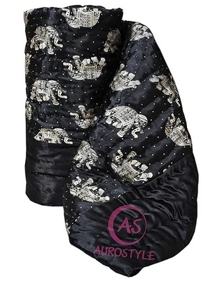 Handmade Silk Cotton Soft Jaipuri Razai Double Bed Quilt Ac Blanket 85X10 inch - Image 1 of 4