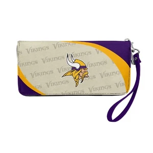 Minnesota Vikings Women's Curve Zip Organizer Wallet Wristlet - Picture 1 of 3