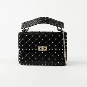 Valentino Rockstud Spike Medium Tote Shoulder Bag 2B0122 143264337 - Picture 1 of 11